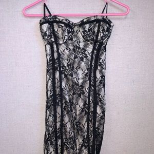 Sexy lace dress, strapless